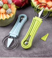 Oncaarnival 4 in 1 Stainless Steel Melon Baller Seed Remover, Sorbet Dessert Ball Spoon, Fruit Digging Spoon, Double Sided Fruit Scooper, Watermelon Baller Scoop(Green)