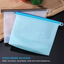 Oncaarnival Reusable Silicone Food Storage Bag | Microwave Dishwasher Freezer Oven Safe Food Preservation | Airtight Seal Storage Food Grade - Pack of 3