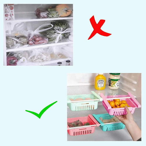 Adjustable Fridge Storage Basket