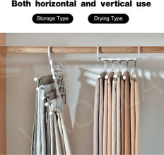 Oncaarnival 5 in 1 Foldable Hangers for Clothes Hanging Multi-Layer Multi Purpose Pant Hangers for Wardrobe Magic Foldable Hanger Space Saving 5 in 1 Rack Stainless Steel Cloth Hanger