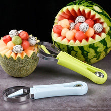 Oncaarnival 4 in 1 Stainless Steel Melon Baller Seed Remover, Sorbet Dessert Ball Spoon, Fruit Digging Spoon, Double Sided Fruit Scooper, Watermelon Baller Scoop(Green)