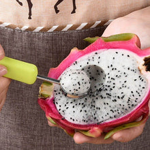 Oncaarnival 4 in 1 Stainless Steel Melon Baller Seed Remover, Sorbet Dessert Ball Spoon, Fruit Digging Spoon, Double Sided Fruit Scooper, Watermelon Baller Scoop(Green)