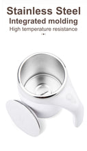 Self Stirring Coffee Mug Spinning Home Office Travel Mixer Cup Auto Magnetic Mug Mixer Automatic Mixing Coffee Cup Self Mixing Stainless Steel Cup for Coffee