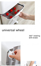 Kitchen Trash Can With Wheel, Open-Top - Recycle Sorting Bin for Household Dry and Wet Waste Separation, Classification