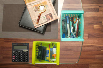 Expandable Adjustable Fridge Storage Basket Expandable Fridge Storage Rack Tray Fridge Space Saver Food Organizer, Multicolor (Pack of 4)