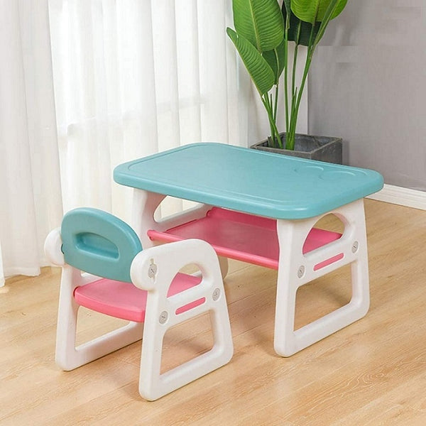 Table & Chair Sets Kids,Kindergarten Children Desk Chair Set,Toy Combined Study Table and Chair Set,Home Game Table,Interactive Workstation,Plastic Furniture
