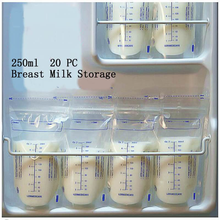 Oncarnival 30Pcs 250ml Baby Clear Breast Milk Storage Bag Feeding Freezer Seal Container