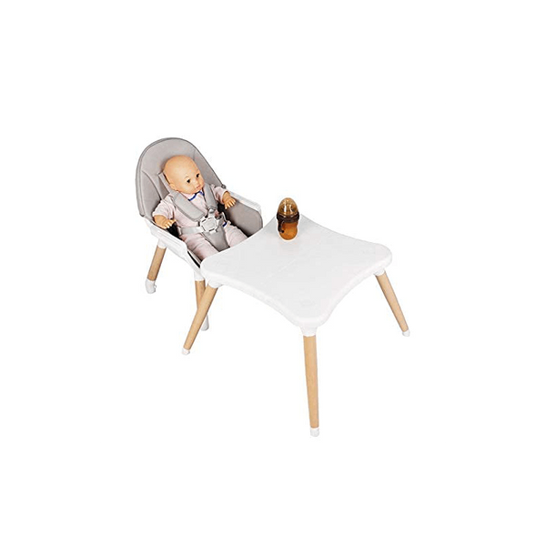 Oncaarnival Baby 3 in 1 Wooden High Chair with Removable Tray and Adjustable Legs