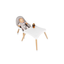 Oncaarnival Baby 3 in 1 Wooden High Chair with Removable Tray and Adjustable Legs