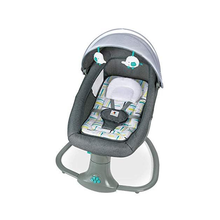 ONCARNIVAL Beautiful Newborn Baby Electric Swing Rocker, with Full Round Support, Strong and Stable. Comes with Mosquito net, Toys, Remote Control & Bluetooth connectivity for Babies (Green)