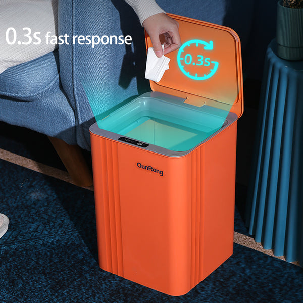 Trash Can Automatic Intelligent Induction Trash Bin for Household Kitchen Three-Mode Bathroom Kicks and Knees Induction Trash Can Garbage Container Bin