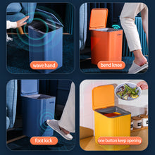 Trash Can Automatic Intelligent Induction Trash Bin for Household Kitchen Three-Mode Bathroom Kicks and Knees Induction Trash Can Garbage Container Bin