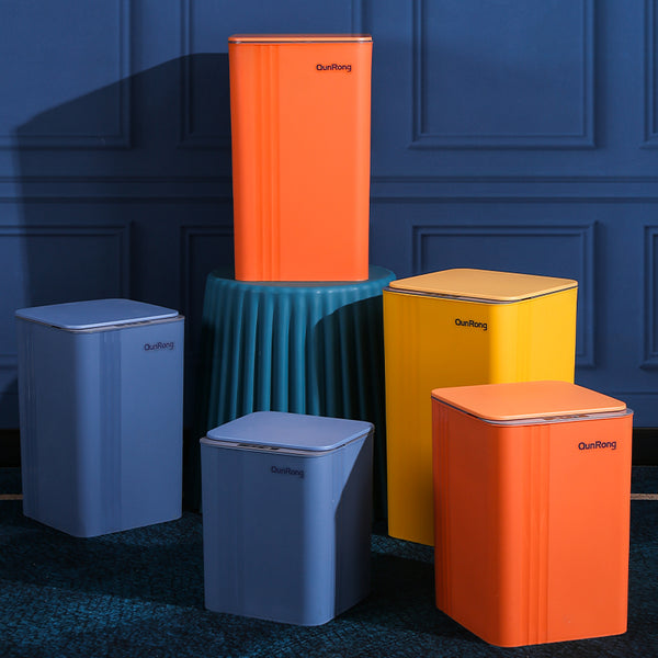 Trash Can Automatic Intelligent Induction Trash Bin for Household Kitchen Three-Mode Bathroom Kicks and Knees Induction Trash Can Garbage Container Bin