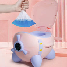Potty Training Seats Toilet Trainer, Toddler Travel Portable Airplane Potty Trainer WC Chair with Soft Padded PU Cushion Backrest for Children Kids Baby Boy Girl Multi