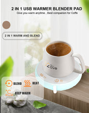 Smart Coffee Warmer, Cup Heating Plate, One Key Constant Temperature, Stir, Non-Slip Silicone Base, Suitable for Glasses, Cans, Etc