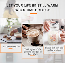 Smart Coffee Warmer, Cup Heating Plate, One Key Constant Temperature, Stir, Non-Slip Silicone Base, Suitable for Glasses, Cans, Etc