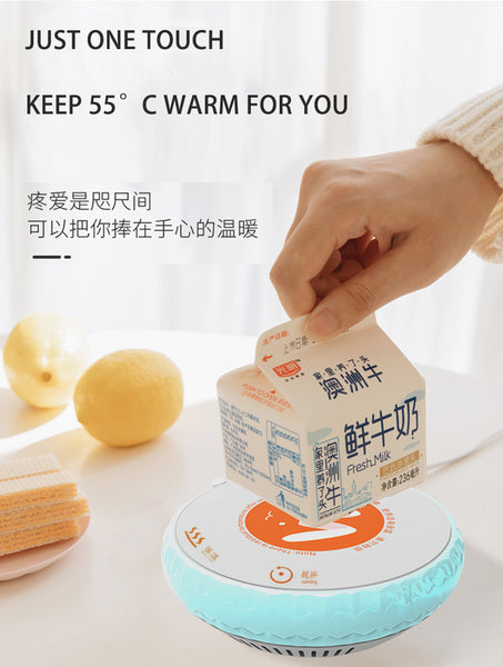 Smart Coffee Warmer, Cup Heating Plate, One Key Constant Temperature, Stir, Non-Slip Silicone Base, Suitable for Glasses, Cans, Etc