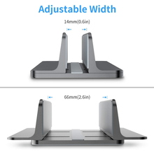 ONCARNIVAL Vertical Laptop Stand, Aluminum Adjustable Laptop Stand, Saving Space, Suitable for MacBook Pro/Air, iPad, Samsung, Huawei, Surface, Dell, HP, Lenovo and Others