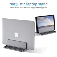 ONCARNIVAL Vertical Laptop Stand, Aluminum Adjustable Laptop Stand, Saving Space, Suitable for MacBook Pro/Air, iPad, Samsung, Huawei, Surface, Dell, HP, Lenovo and Others