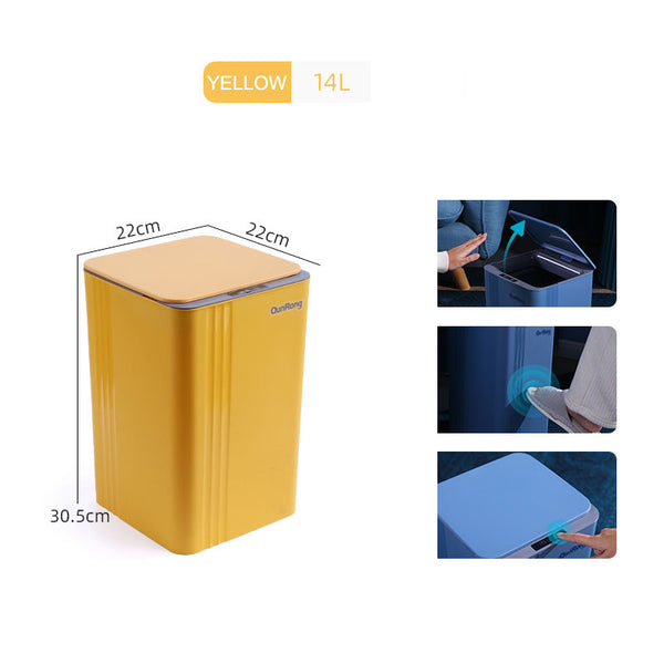Trash Can Automatic Intelligent Induction Trash Bin for Household Kitchen Three-Mode Bathroom Kicks and Knees Induction Trash Can Garbage Container Bin