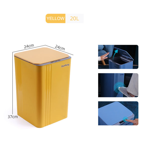 Trash Can Automatic Intelligent Induction Trash Bin for Household Kitchen Three-Mode Bathroom Kicks and Knees Induction Trash Can Garbage Container Bin