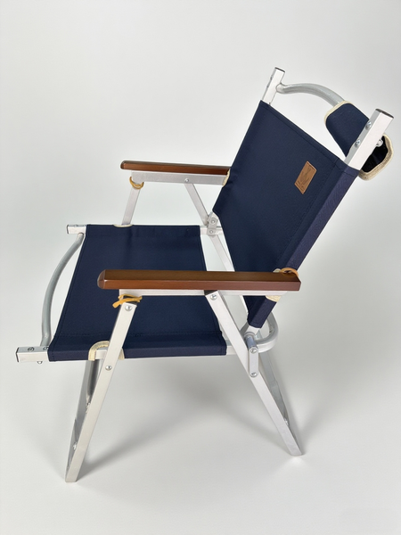 Foldable Outdoor Camping Chair with Armrests | Portable Lightweight Beach Chair | Sturdy Metal Frame | Compact Travel Picnic Chair for Garden, Balcony & Camping