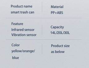 Trash Can Automatic Intelligent Induction Trash Bin for Household Kitchen Three-Mode Bathroom Kicks and Knees Induction Trash Can Garbage Container Bin